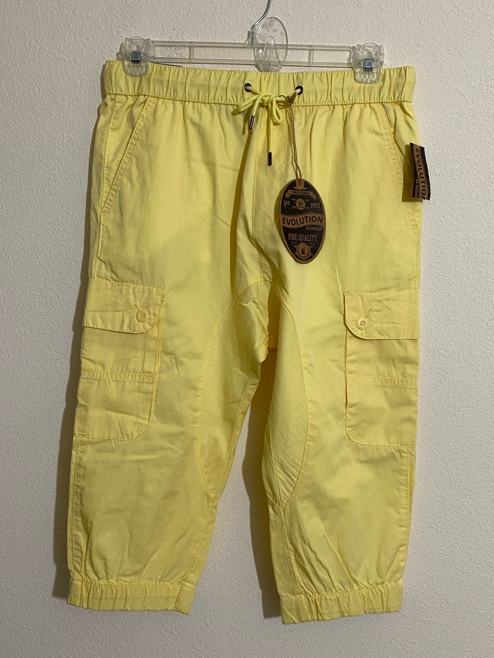 EVOLUTION In Design Jogger Style Cropped Pants w Elastic Waist Women's Size L